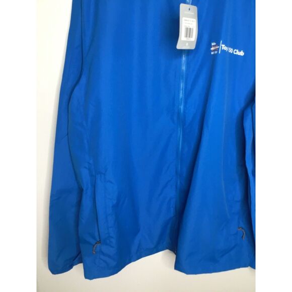 Elevate Mens Full Zip Windbreaker size 2XL Hooded Blue Lightweight Packable XXL - Picture 9 of 12